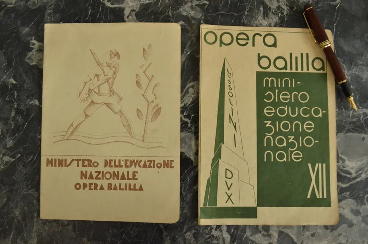 2 Balilla Report Cards Vercelli Borgosesia 1932-1933-1934