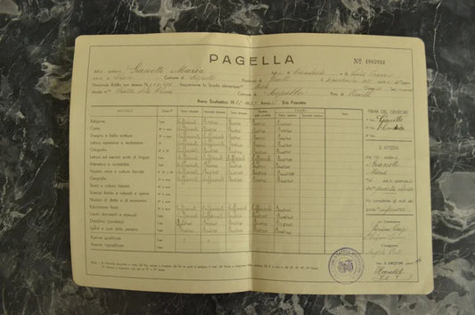 2 Pagelle Balilla Vercelli Borgosesia 1932-1933-1934