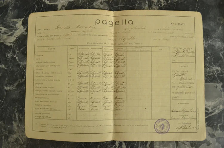 2 Balilla Report Cards Vercelli Borgosesia 1932-1933-1934