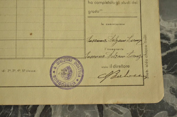 2 Balilla Report Cards Vercelli Borgosesia 1932-1933-1934