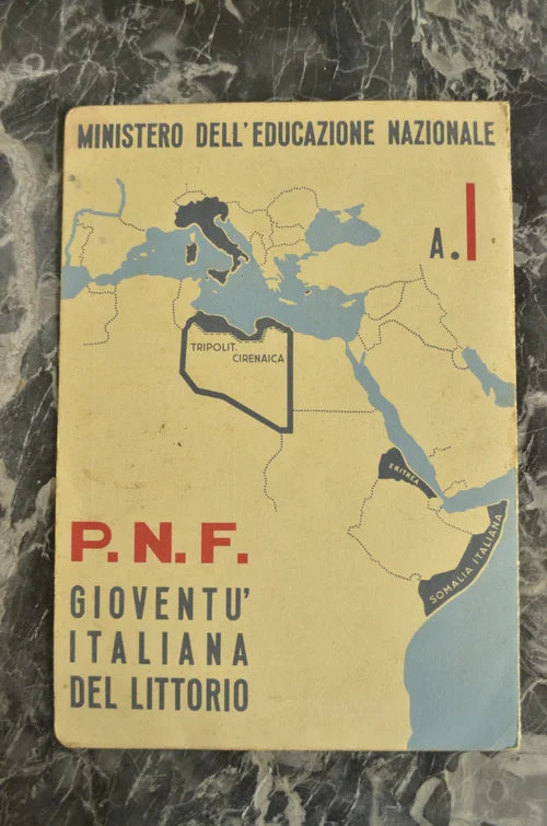3 Balilla Varallo Report Cards 1939-1940-1941-1943-1944