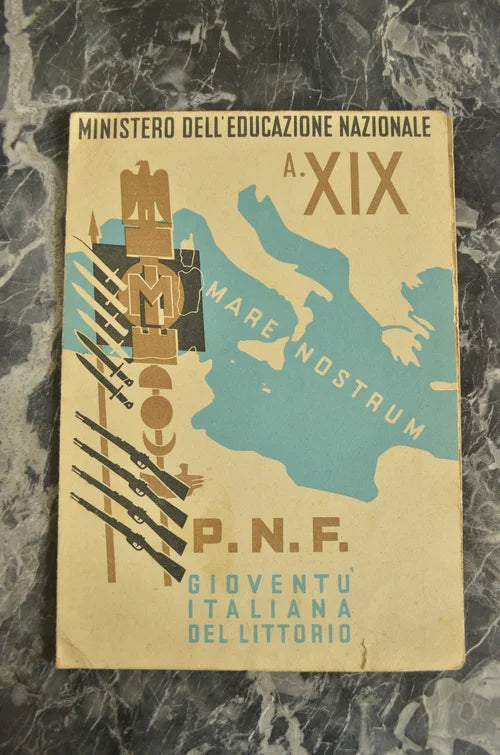 3 Balilla Varallo Report Cards 1939-1940-1941-1943-1944