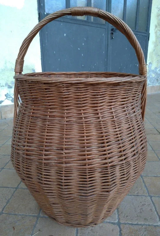 Grande Cesta in Vimini Vintage 70 x 45 cm