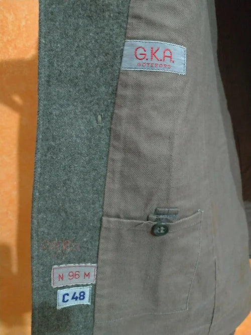 Uniforme Grigioverde Panno Combattimento Regio Esercito Svedese WW2