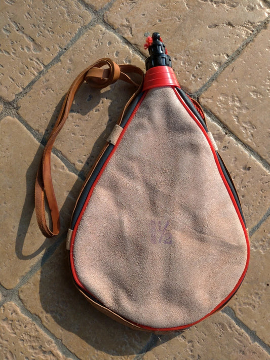 Borraccia 1/2 Litro in Pelle Naturale Vintage