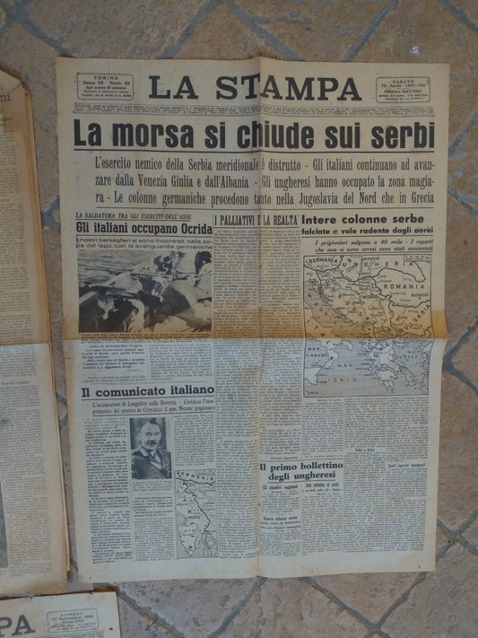 Lotto LA STAMPA 1935 Agosto Settembre 1938 Trieste 1941 DUCE MUSSOLINI Fascismo