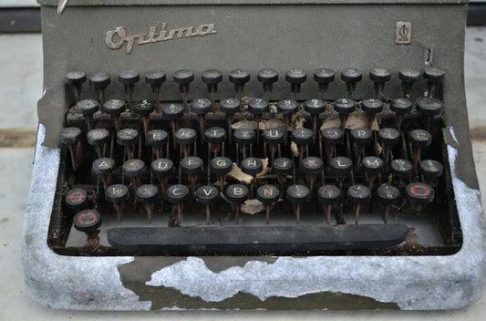 OPTIMA M10 STASI Macchina Scrivere TEDESCA MILITARE Grigioverde