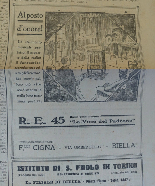 IL BIELLESE 1931 4 Giugno Biella Fascista