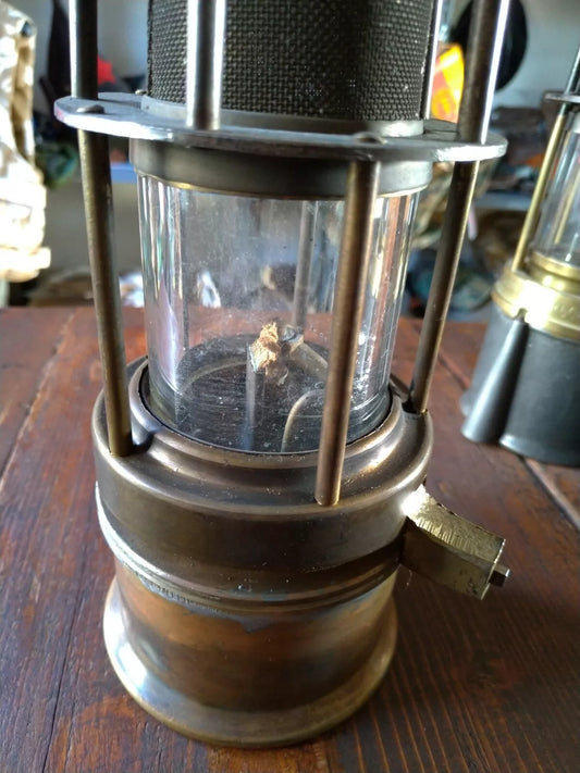 Lanterna Miniera fine 800 Tipo Karl Wolf in Ottone