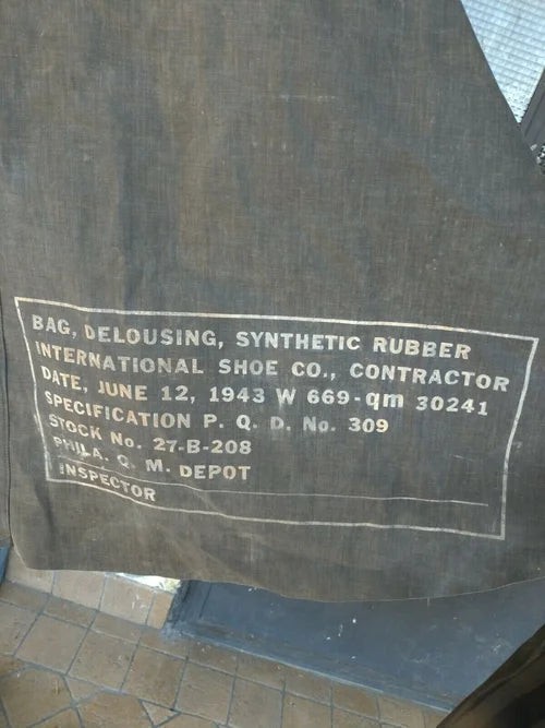 USMC US ARMY 12 JUNE 1943 CLOAK PHILADELPHIA QUARTEMASTER DEPOT DELOUSING