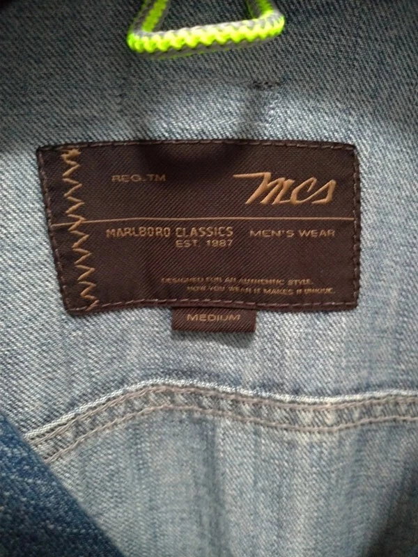 MCS M Giubbotto Jeans Marlboro classics 1987 Medium uomo vintage authentic label