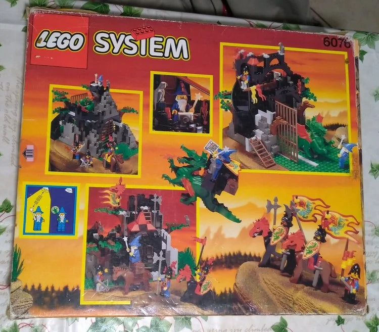 Lego 6076 Dark Dragon's Den 1993 BOX 100% Completo Poster Istruzioni Set Castle