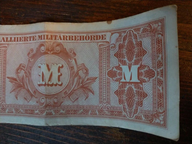 1944 ALLIIERTE MILITÄRBEHÖRDE 50 Mark Banconota Tedesca