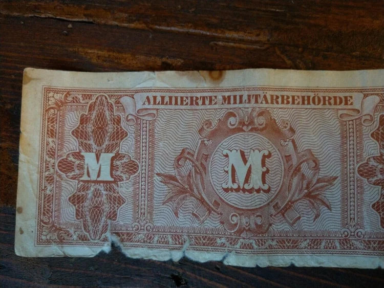 1944 ALLIIERTE MILITÄRBEHÖRDE 100 Mark Banconota Tedesca
