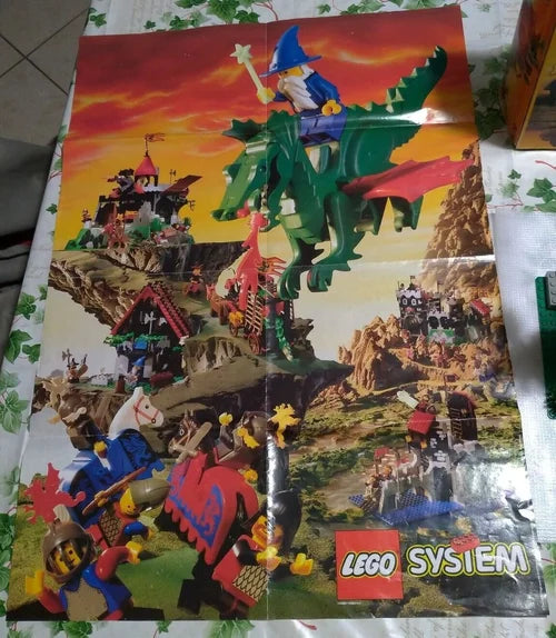 Lego 6076 Dark Dragon's Den 1993 BOX 100% Completo Poster Istruzioni Set Castle