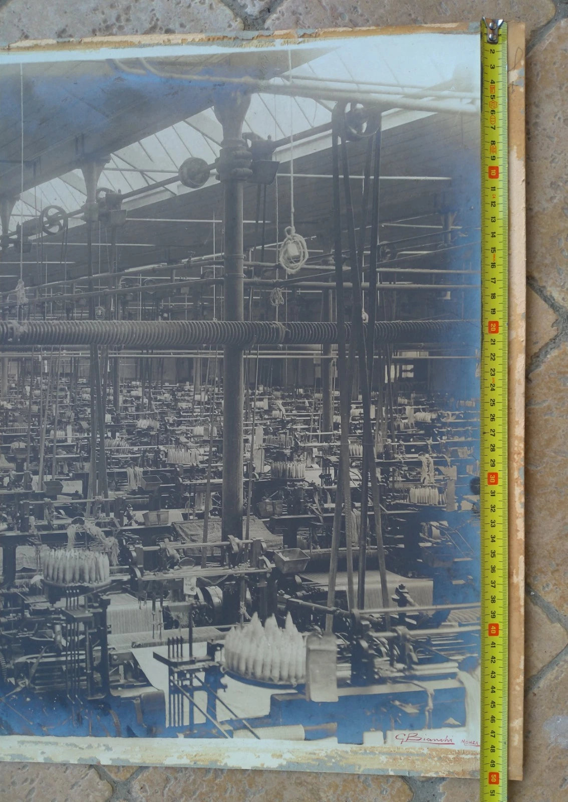 Monza Fabbrica Tessile 70x50 Gigantografia 1890s 1900s