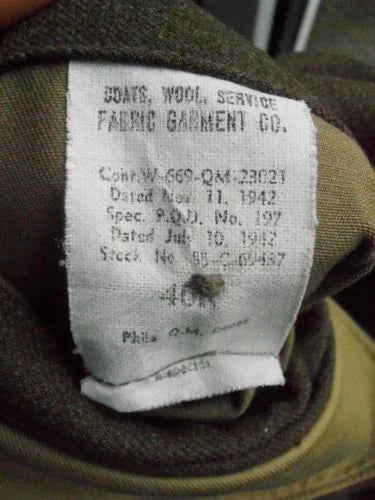 Giacca 1942 3rd Infantry Division USA