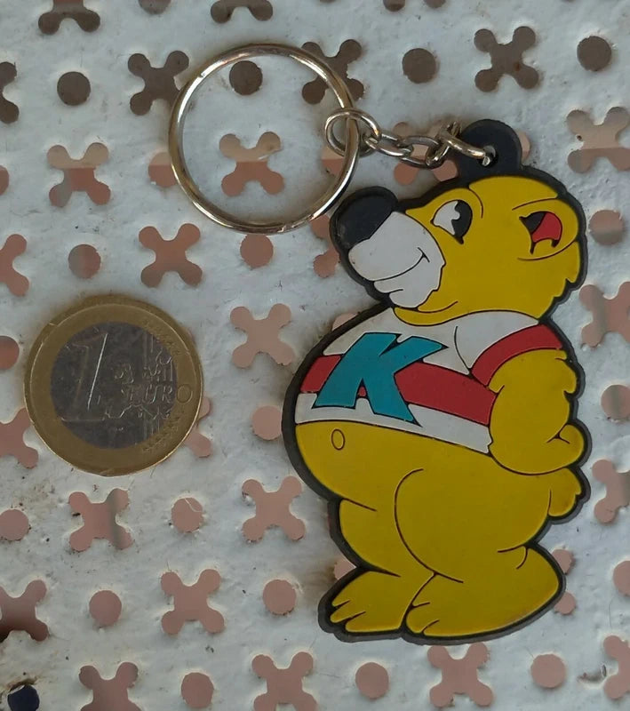 1980s Vintage K Bear Portachiavi