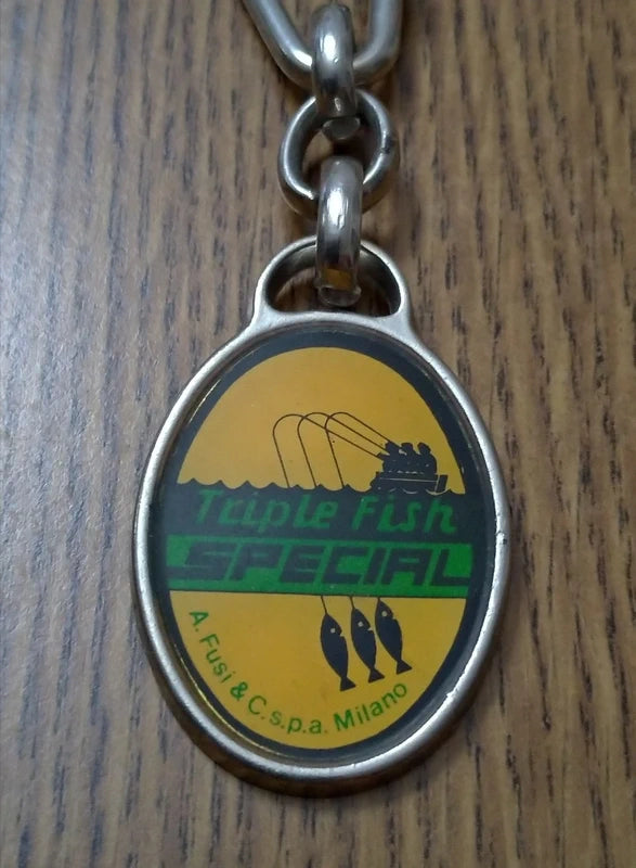 Portachiavi Vintage in Metallo Caccia e Pesca