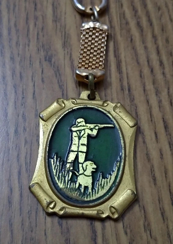 Portachiavi Vintage in Metallo Caccia e Pesca