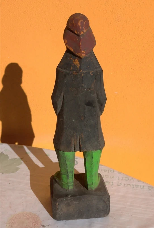 Scultura in Legno Vintage Pescatore