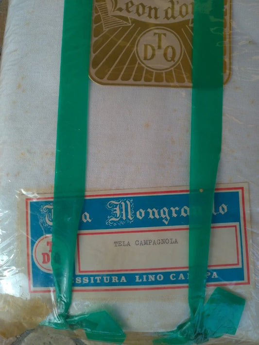 Tela Campagnola Leon d'Oro Mongrando DTQ lenzuola vintage