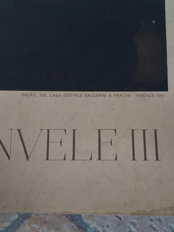 Vittorio Emanuele III di Savoia re d'Italia 1900-1946 Ritratto 69x70 Foto Stampa