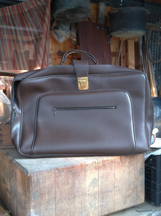 Borsone Borsa da Viaggio Vintage Vera Pelle