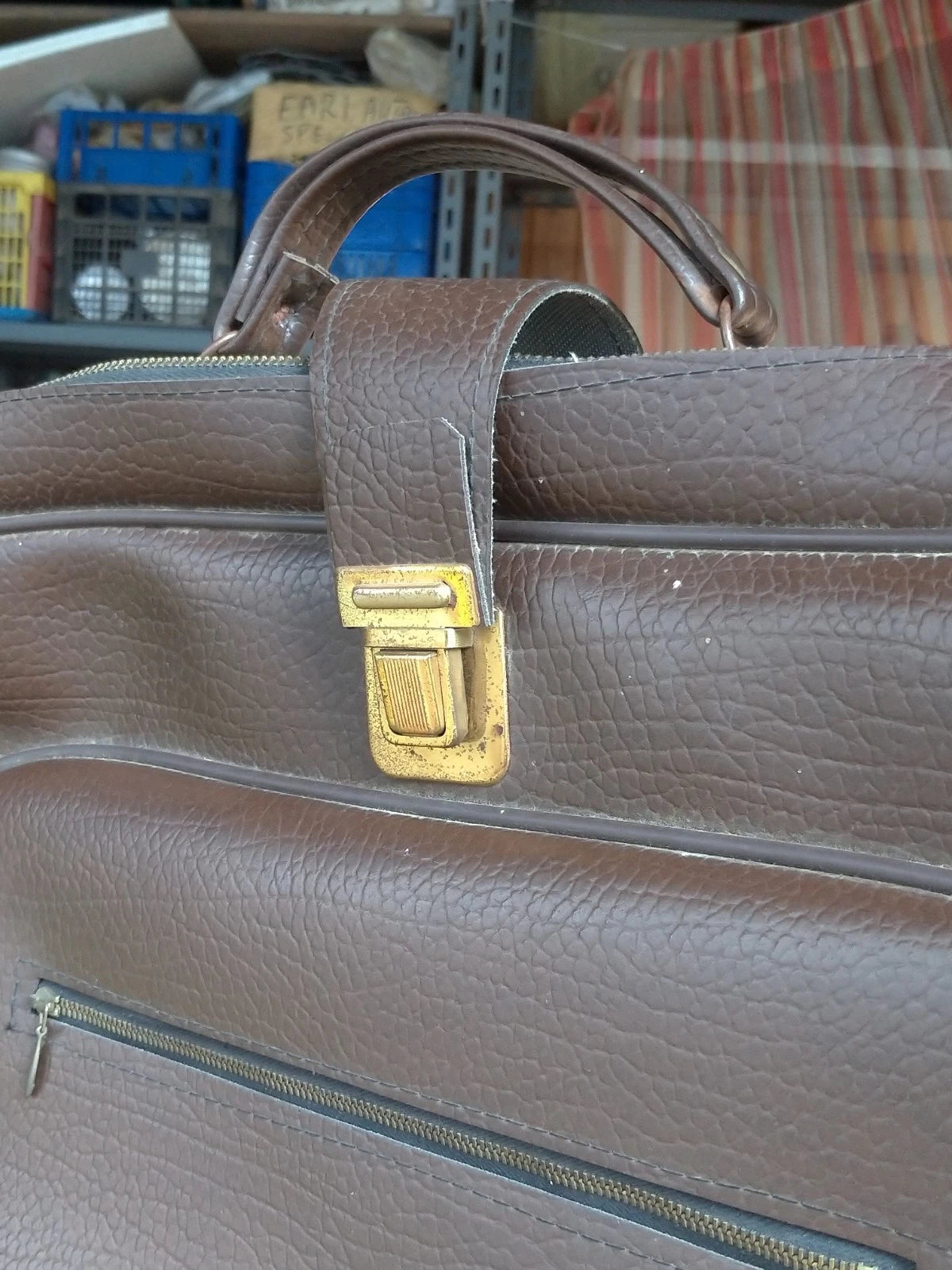 Borsone Borsa da Viaggio Vintage Vera Pelle