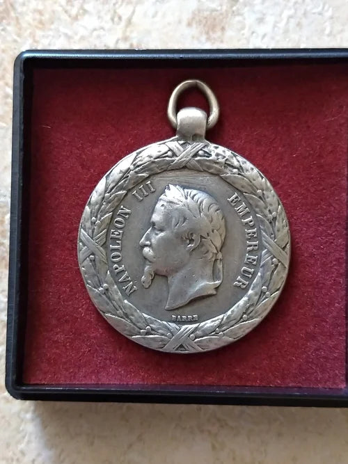 Medaglia Campagna d'Italia 1859 Argento Napoleone III