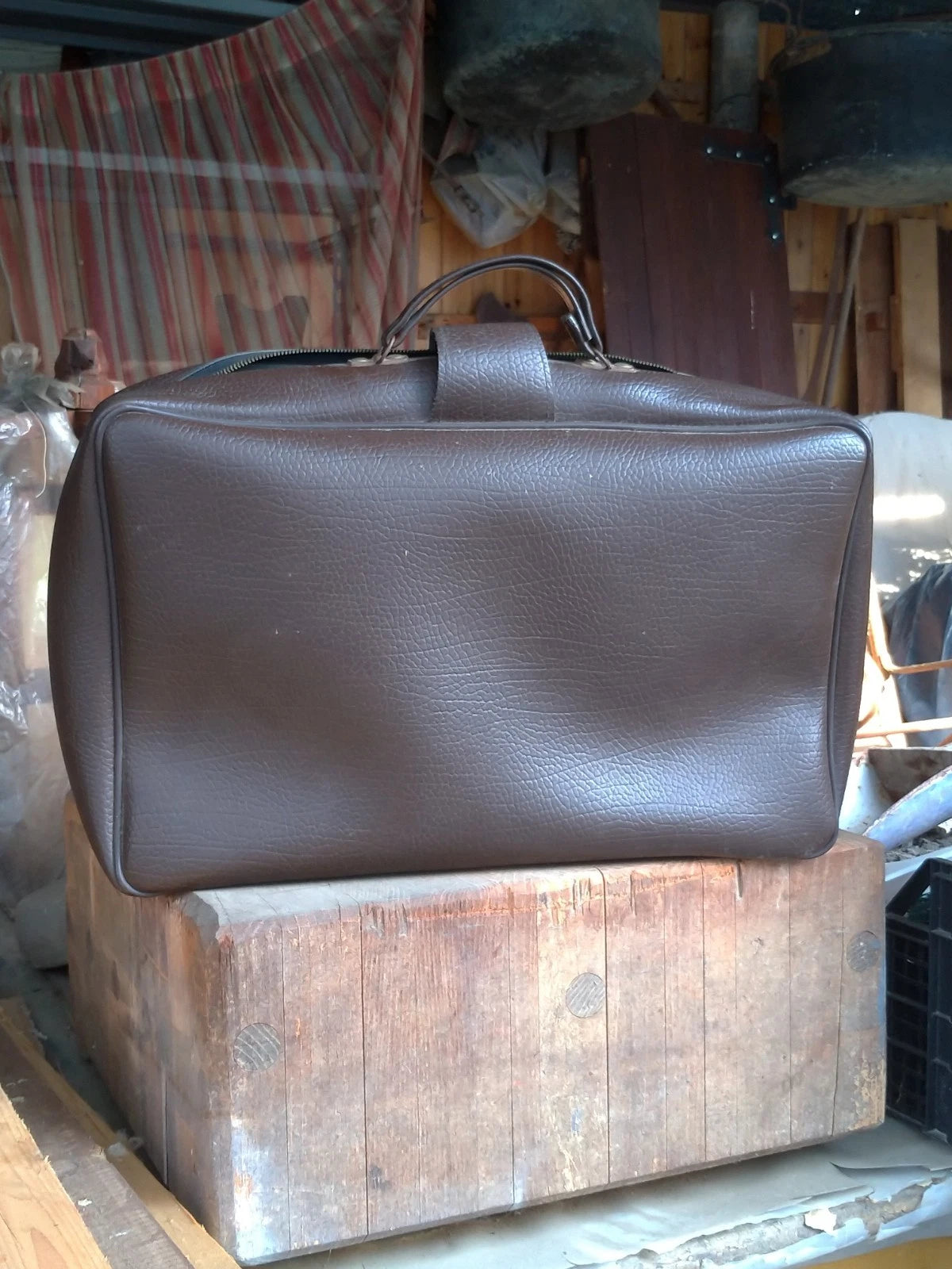 Borsone Borsa da Viaggio Vintage Vera Pelle