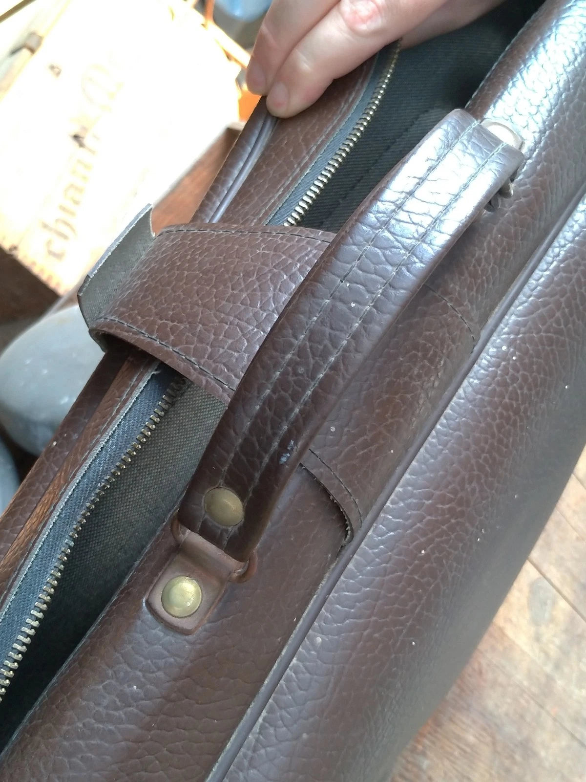 Borsone Borsa da Viaggio Vintage Vera Pelle