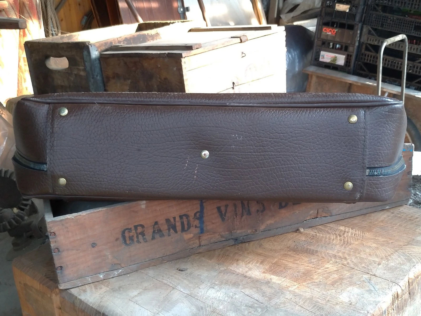 Borsone Borsa da Viaggio Vintage Vera Pelle
