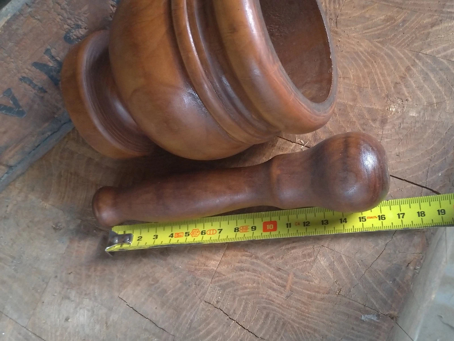 Mortaio Pestello Vintage in Legno