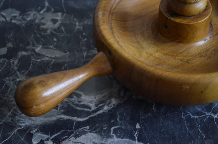 Lampada Vintage in legno candela