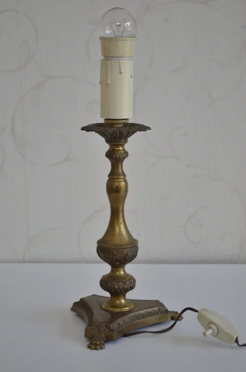 Lampada Vintage in Ottone a Candela