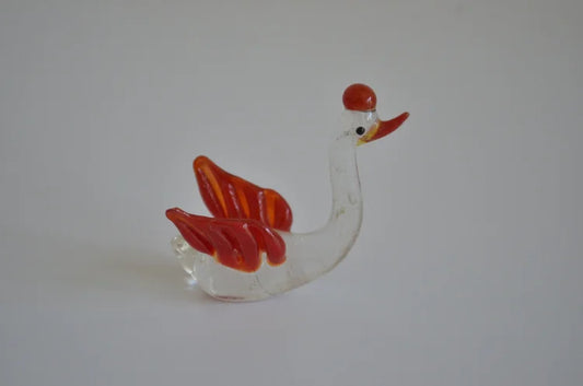 Cigno Rosso in Vetro