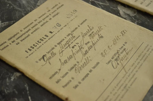 Libretti mutua Era Fascista Vercelli