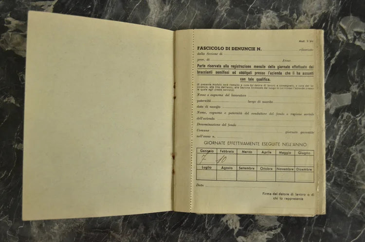 Libretti mutua Era Fascista Vercelli