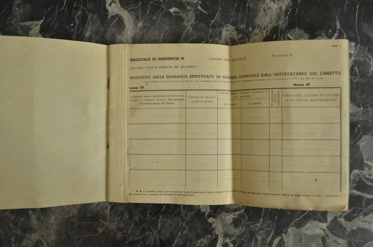 Libretti mutua Era Fascista Vercelli