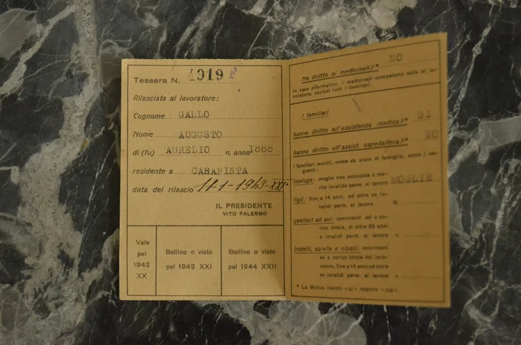 Libretti mutua Era Fascista Vercelli