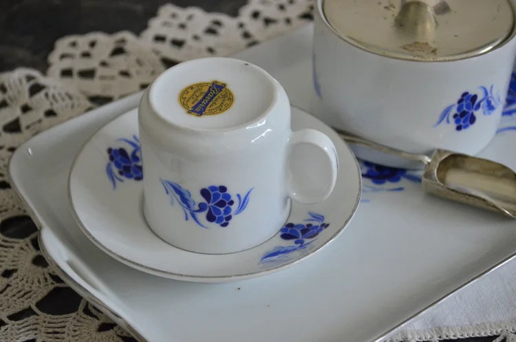 Set 2 Tazzine + Zuccheriera + Vassoio