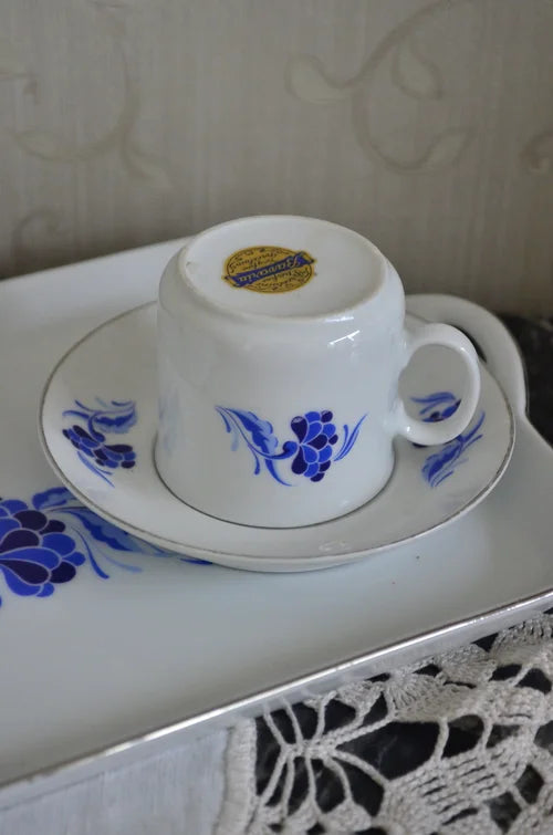 Set 2 Tazzine + Zuccheriera + Vassoio