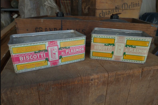 Scatole in latta BISCOTTI PLASMON Vintage