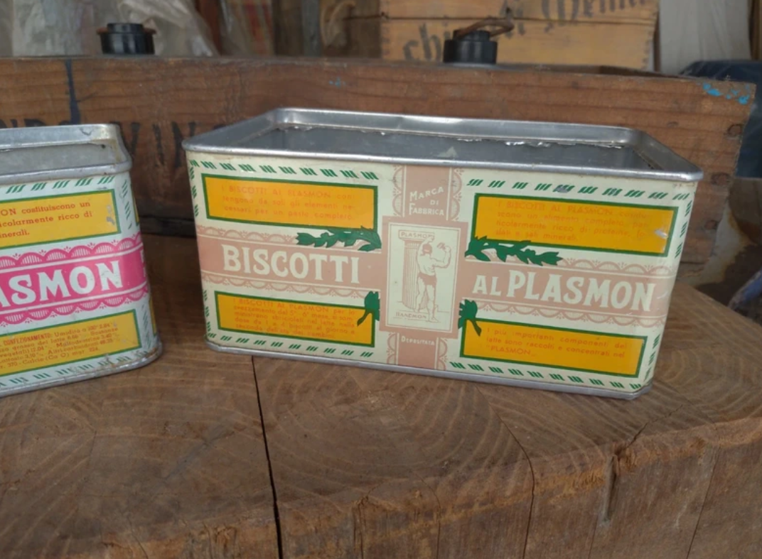 Scatole in latta BISCOTTI PLASMON Vintage