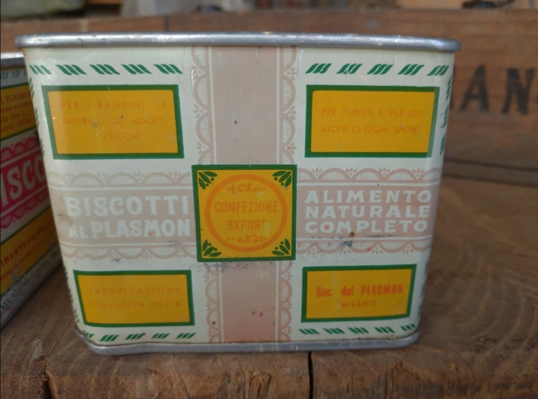 Scatole in latta BISCOTTI PLASMON Vintage