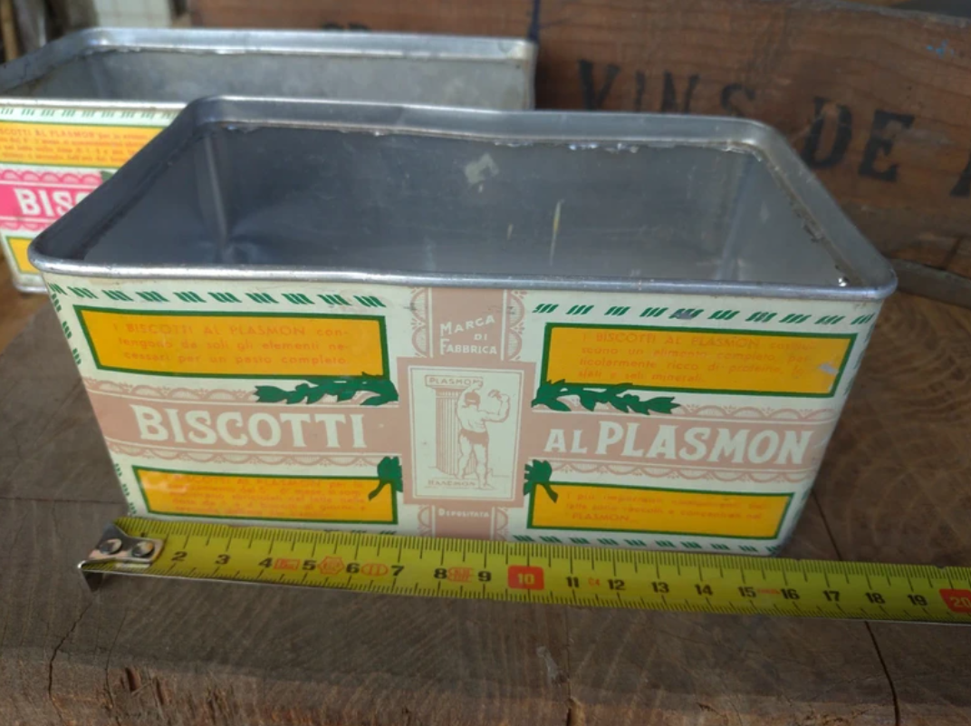 Scatole in latta BISCOTTI PLASMON Vintage
