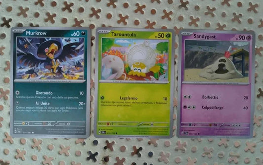 Carte Pokemon Murkrow Tarountula Sandygast