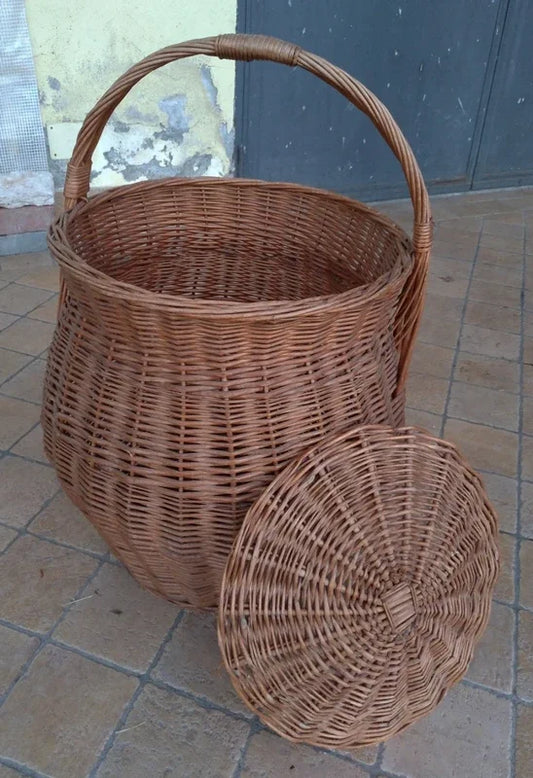Grande Cesta in Vimini Vintage 70 x 45 cm