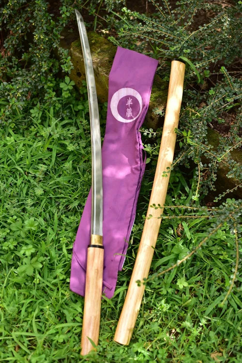 Katana Yarinohanzo Shirasaya AISI1060 High Carbon Steel FORGIATA MARU KITAE BOHI